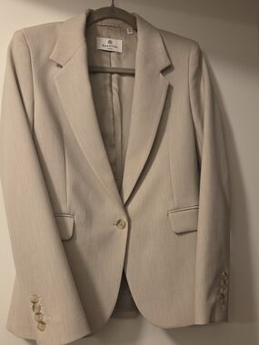 Babaton Cream Single-Button Tailored Blazer Oversized (Crepette)